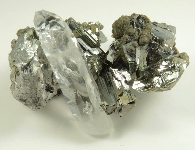 Arsenopyrite, Quartz, Siderite from Panasqueira Mine, Barroca Grande, 21 km. west of Fundao, Castelo Branco, Portugal