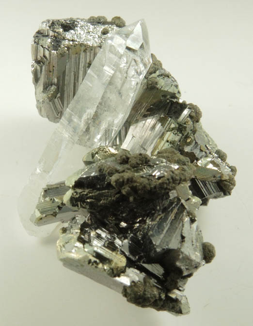 Arsenopyrite, Quartz, Siderite from Panasqueira Mine, Barroca Grande, 21 km. west of Fundao, Castelo Branco, Portugal