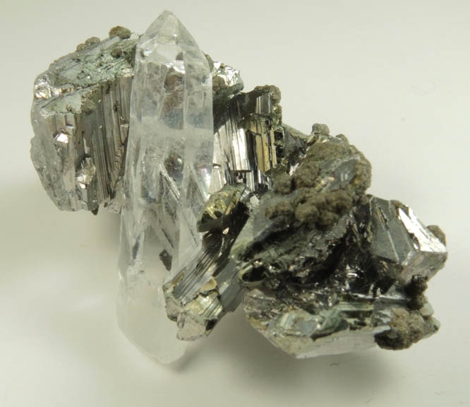 Arsenopyrite, Quartz, Siderite from Panasqueira Mine, Barroca Grande, 21 km. west of Fundao, Castelo Branco, Portugal