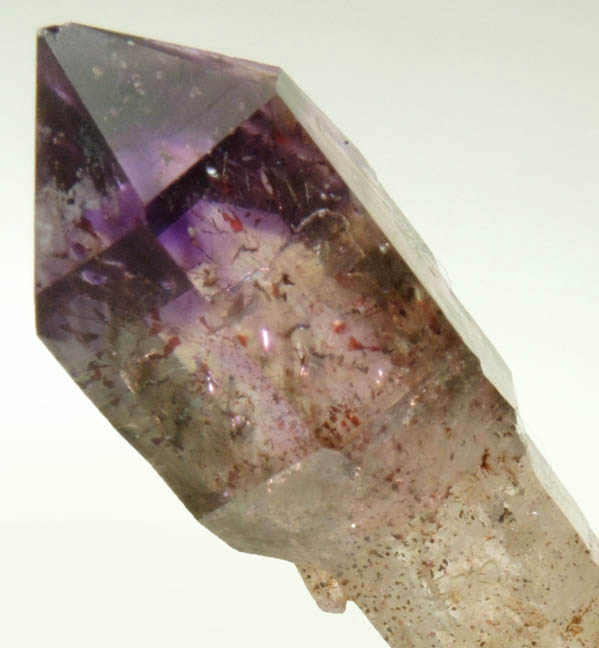 Quartz var. Smoky-Amethyst Scepter with Hematite inclusions from Chibukul Mine, Chiredzi District, Masvingo, Zimbabwe