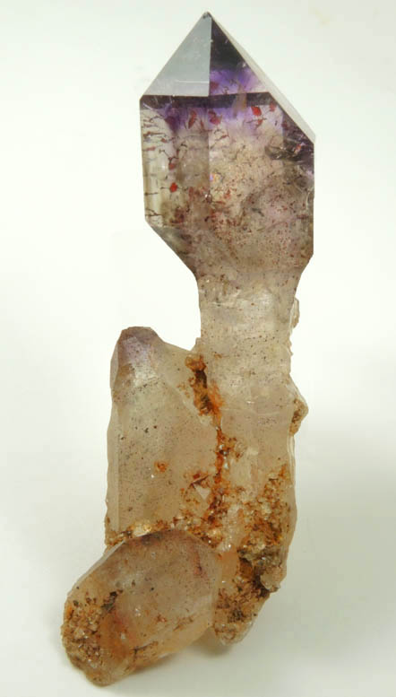 Quartz var. Smoky-Amethyst Scepter with Hematite inclusions from Chibukul Mine, Chiredzi District, Masvingo, Zimbabwe