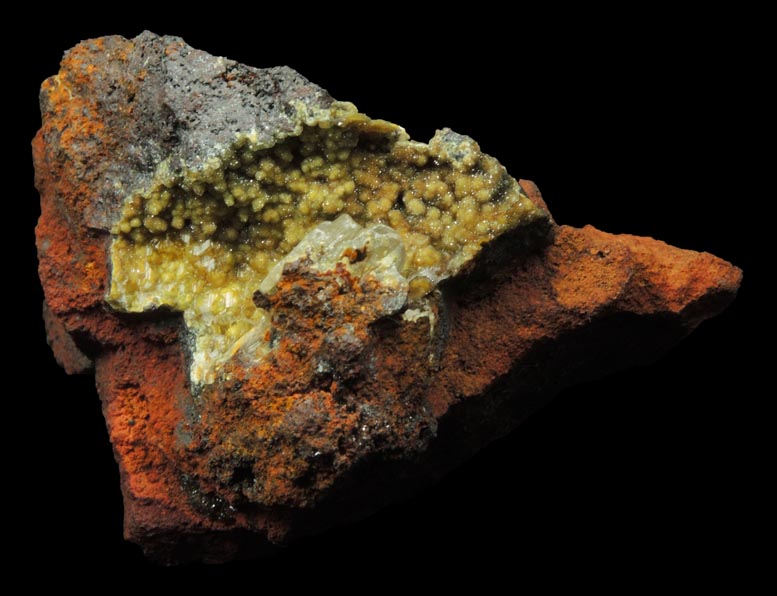 Scorodite with Calcite from Mina Ojuela, Mapimi, Durango, Mexico