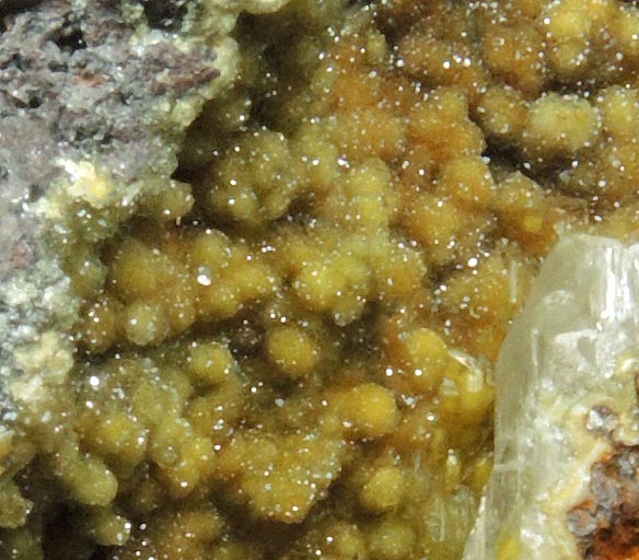 Scorodite with Calcite from Mina Ojuela, Mapimi, Durango, Mexico