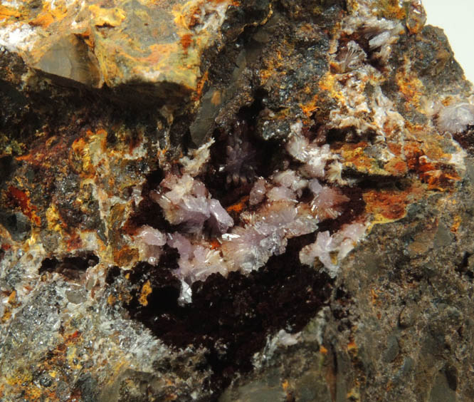 Strengite, Cacoxenite, Dufrenite-Kidwellite, Goethite-Hematite from Indian Mountain, Cherokee County, Alabama