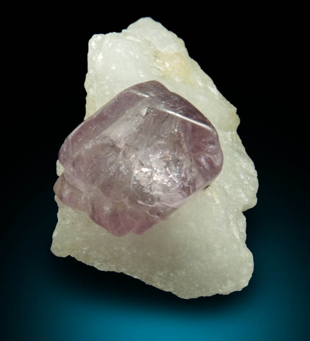 Spinel in marble (lavender) from Mogok District, 115 km NNE of Mandalay, Mandalay Division, Myanmar (Burma)