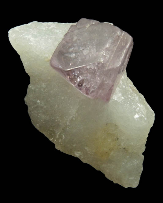 Spinel in marble (lavender) from Mogok District, 115 km NNE of Mandalay, border region between Sagaing and Mandalay Divisions, Myanmar