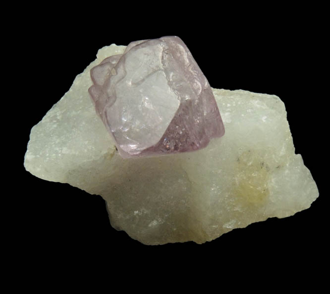 Spinel in marble (lavender) from Mogok District, 115 km NNE of Mandalay, Mandalay Division, Myanmar (Burma)