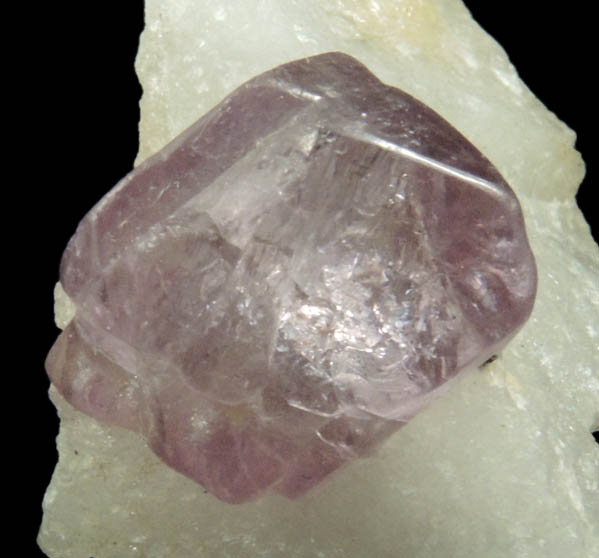 Spinel in marble (lavender) from Mogok District, 115 km NNE of Mandalay, Mandalay Division, Myanmar (Burma)