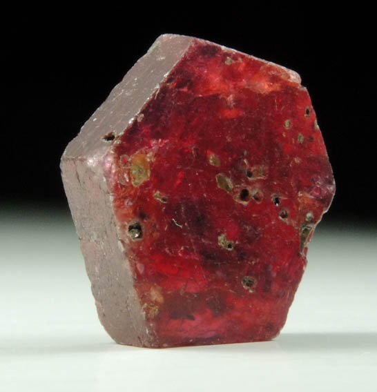 Corundum var. Ruby  (polished) from Winza, Mpwapwa District, Dodoma, Tanzania