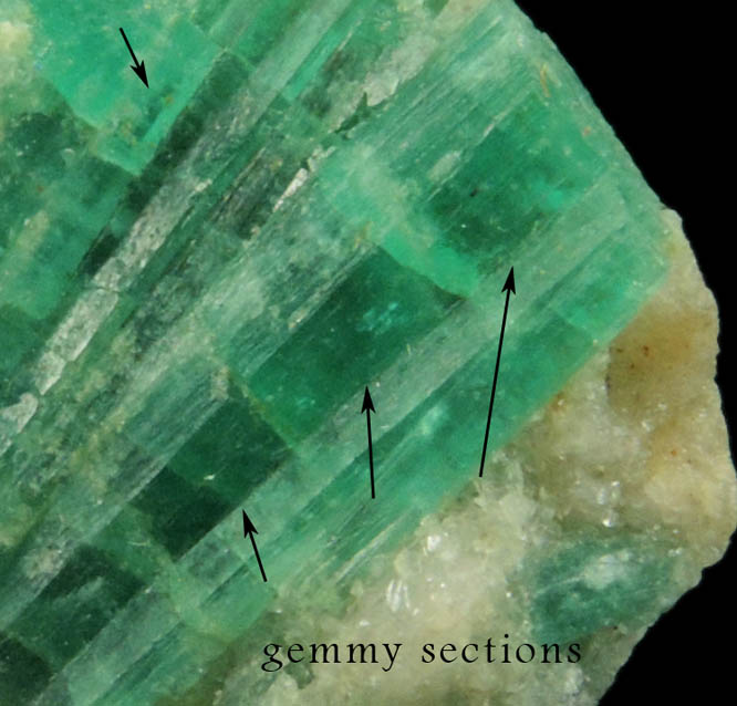 Beryl var. Emerald from Herat-Panjsher Fault, southeastern slope of the Panjshir River, Buzmal-Khenj area, Panjshir Province, Afghanistan