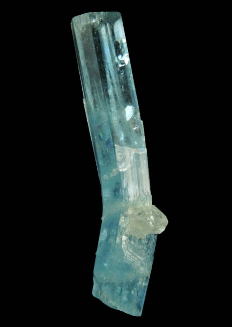 Beryl var. Aquamarine (curved crystal) from Doi Ty Mine, Thuong Xuan District, Thanh Ha Province, Vietnam