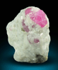 Corundum var. Ruby in marble with minor Pyrite from Jegdalek, Surobi, Kabul, Afghanistan