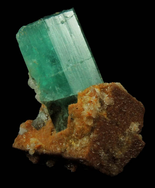 Beryl var. Emerald from Herat-Panjsher Fault, southeastern slope of the Panjshir River, Buzmal-Khenj area, Panjshir Province, Afghanistan