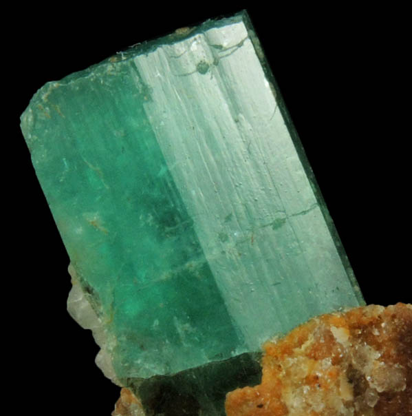 Beryl var. Emerald from Herat-Panjsher Fault, southeastern slope of the Panjshir River, Buzmal-Khenj area, Panjshir Province, Afghanistan