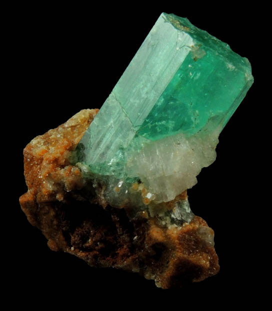 Beryl var. Emerald from Herat-Panjsher Fault, southeastern slope of the Panjshir River, Buzmal-Khenj area, Panjshir Province, Afghanistan