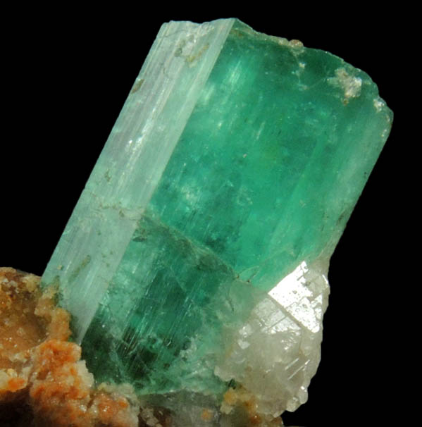 Beryl var. Emerald from Herat-Panjsher Fault, southeastern slope of the Panjshir River, Buzmal-Khenj area, Panjshir Province, Afghanistan