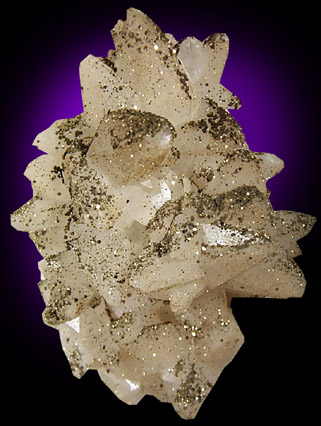 Pyrite on Calcite from Idorado Mine, Telluride, Colorado