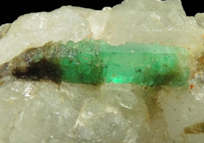 Beryl var. Emerald in Quartz from Herat-Panjsher Fault, southeastern slope of the Panjshir River, Buzmal-Khenj area, Panjshir Province, Afghanistan
