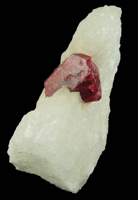 Spinel in marble from Mogok District, 115 km NNE of Mandalay, Mandalay Division, Myanmar (Burma)