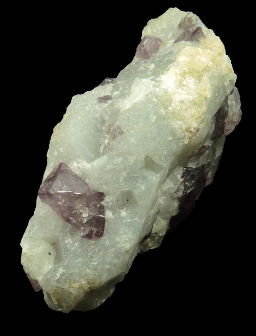 Spinel in marble (lavender) from Mogok District, 115 km NNE of Mandalay, Mandalay Division, Myanmar (Burma)