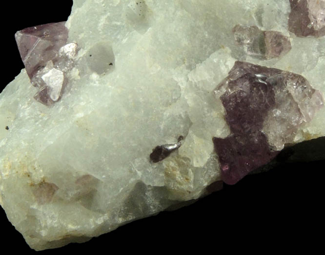 Spinel in marble (lavender) from Mogok District, 115 km NNE of Mandalay, Mandalay Division, Myanmar (Burma)