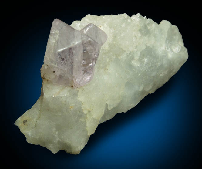 Spinel in marble (lavender) from Mogok District, 115 km NNE of Mandalay, Mandalay Division, Myanmar (Burma)