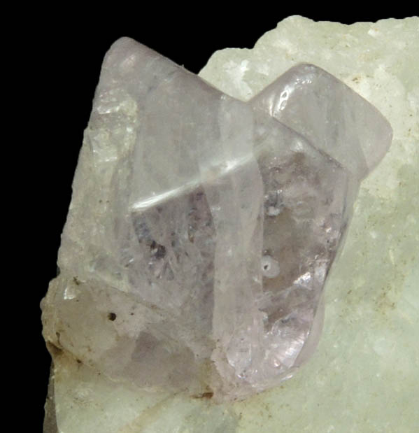 Spinel in marble (lavender) from Mogok District, 115 km NNE of Mandalay, Mandalay Division, Myanmar (Burma)