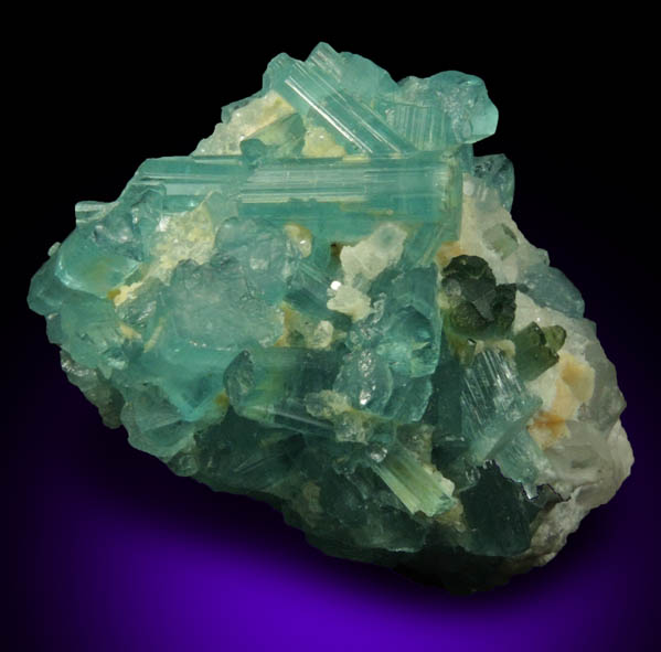 Elbaite Tourmaline over Quartz from Nuristan, Afghanistan