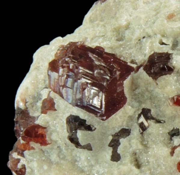 Spessartine Garnet on Microcline and Quartz from Shengus, Skardu Road, Gilgit-Baltistan, Pakistan