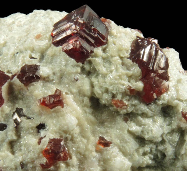 Spessartine Garnet on Microcline and Quartz from Shengus, Skardu Road, Gilgit-Baltistan, Pakistan