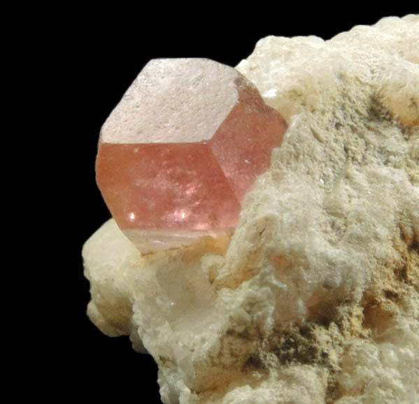 Elbaite var. Rubellite Tourmaline in Albite from Mogok District, 115 km NNE of Mandalay, Mandalay Division, Myanmar (Burma)