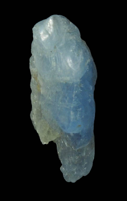 Corundum var. Blue Sapphire from Mogok District, 115 km NNE of Mandalay, Mandalay Division, Myanmar (Burma)