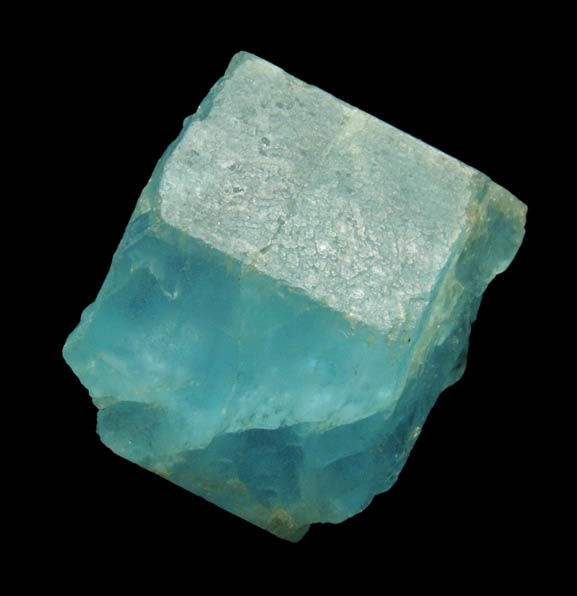 Beryl var. Aquamarine (with gemmy sections) from Santa Maria de Itabira, Minas Gerais, Brazil