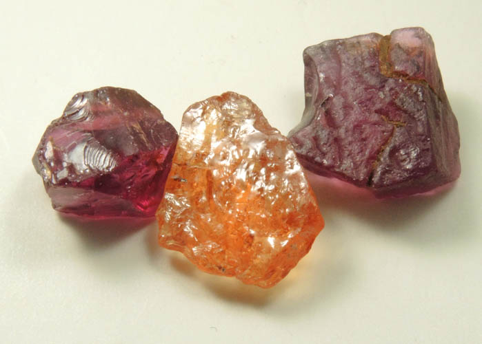 Spessartine and Pyrope Garnet (facet rough including color change garnet) from Kenya and Tanzania