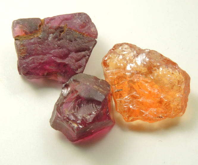 Spessartine and Pyrope Garnet (facet rough including color change garnet) from Kenya and Tanzania