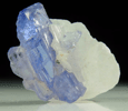 Tanzanite Crystal (blue gem variety of the mineral Zoisite) in Calcite from Merelani Hills, western slope of Lelatama Mountains, Arusha Region, Tanzania (Type Locality for Tanzanite)