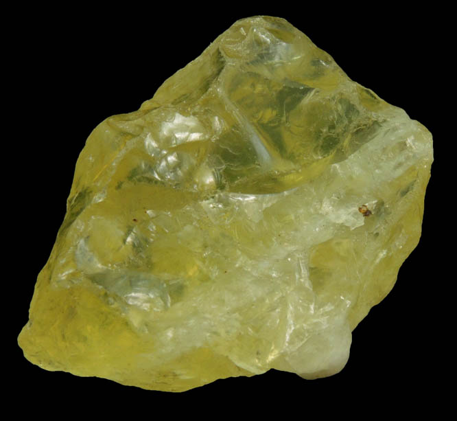 Beryl var. Heliodor (gem rough) from Minas Gerais, Brazil