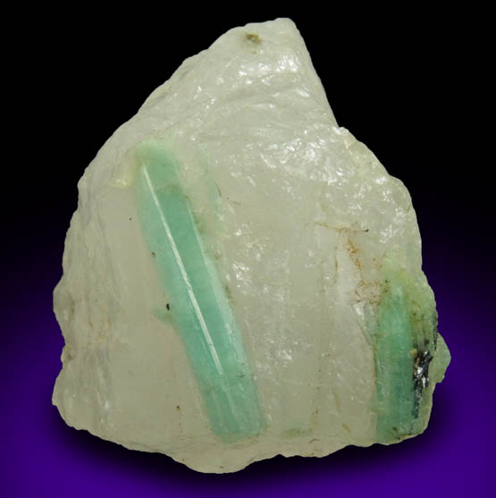 Beryl var. Emerald in Quartz from Carnaiba District, Bahia, Brazil