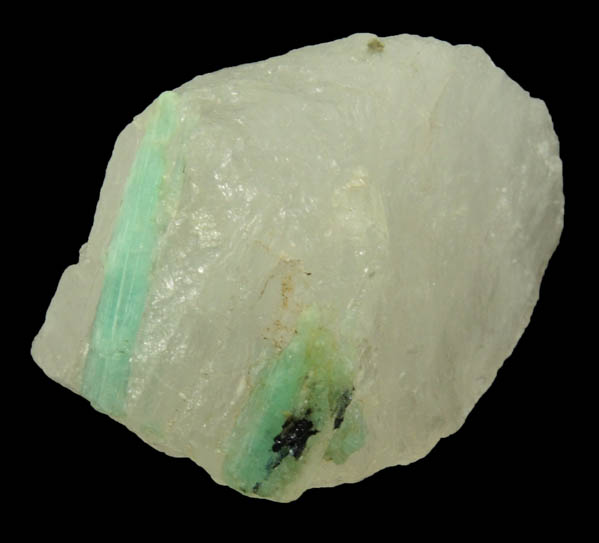 Beryl var. Emerald in Quartz from Carnaiba District, Bahia, Brazil