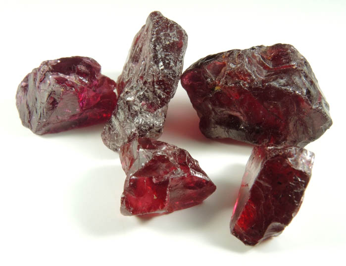 Pyrope var. Rhodolite Garnet (facet rough) from Tanzania