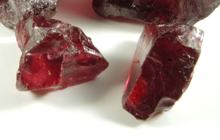 Pyrope var. Rhodolite Garnet (facet rough) from Tanzania