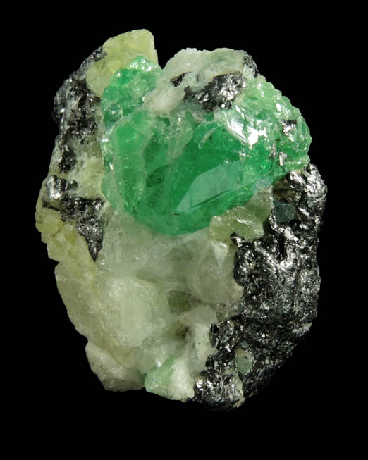 Grossular var. Tsavorite Garnet in matrix from Merelani Hills, near Arusha, Tanzania