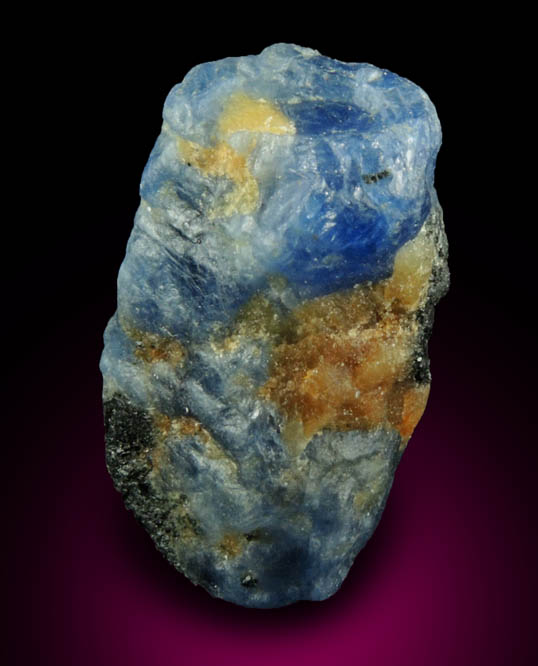 Corundum var. Blue Sapphire from Mogok District, 115 km NNE of Mandalay, Mandalay Division, Myanmar (Burma)