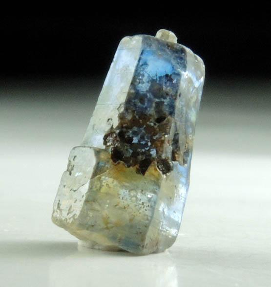 Corundum var. Blue Sapphire from Central Highland Belt, near Ratnapura, Sabaragamuwa Province, Sri Lanka