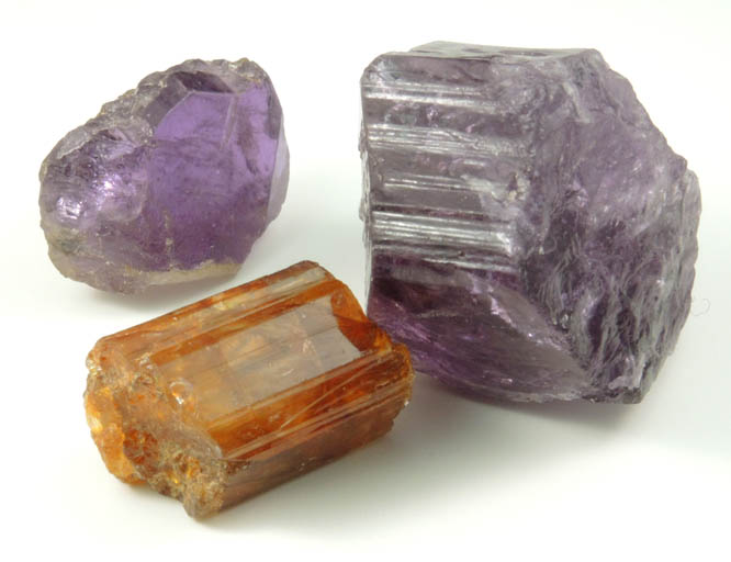 Scapolite (Marialite-Meionite) 3 pieces gem rough from Pamir Mountains, Badakshan, Afghanistan