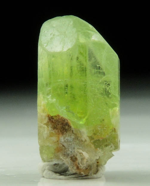 Peridot crystal (gem variety of Forsterite) from Suppat, Naran-Kagan Valley, Kohistan District, Khyber Pakhtunkhwa (North-West Frontier Province), Pakistan