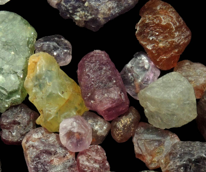 Corundum var Sapphire (gem gravel) from Tanzania