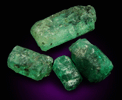 Beryl var. Emerald (four crystals) from Oromia Region, Ethiopia