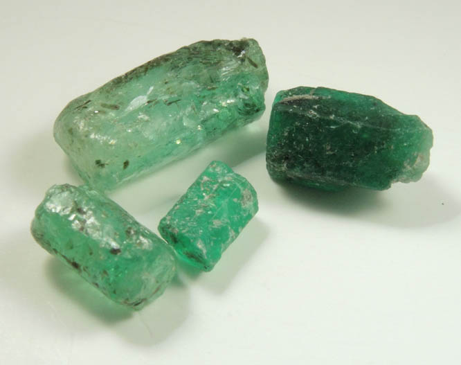 Beryl var. Emerald (four crystals) from Oromia Region, Ethiopia