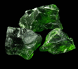 Diopside var. Chrome Diopside (gem rough) from Inagli, Siberia, Russia